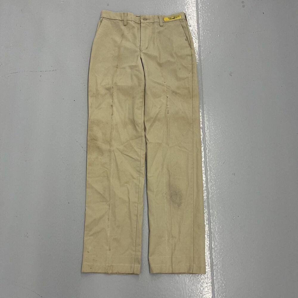 Vintage 80s Red Kap Tan Distressed Workwear Chinos 29x32
